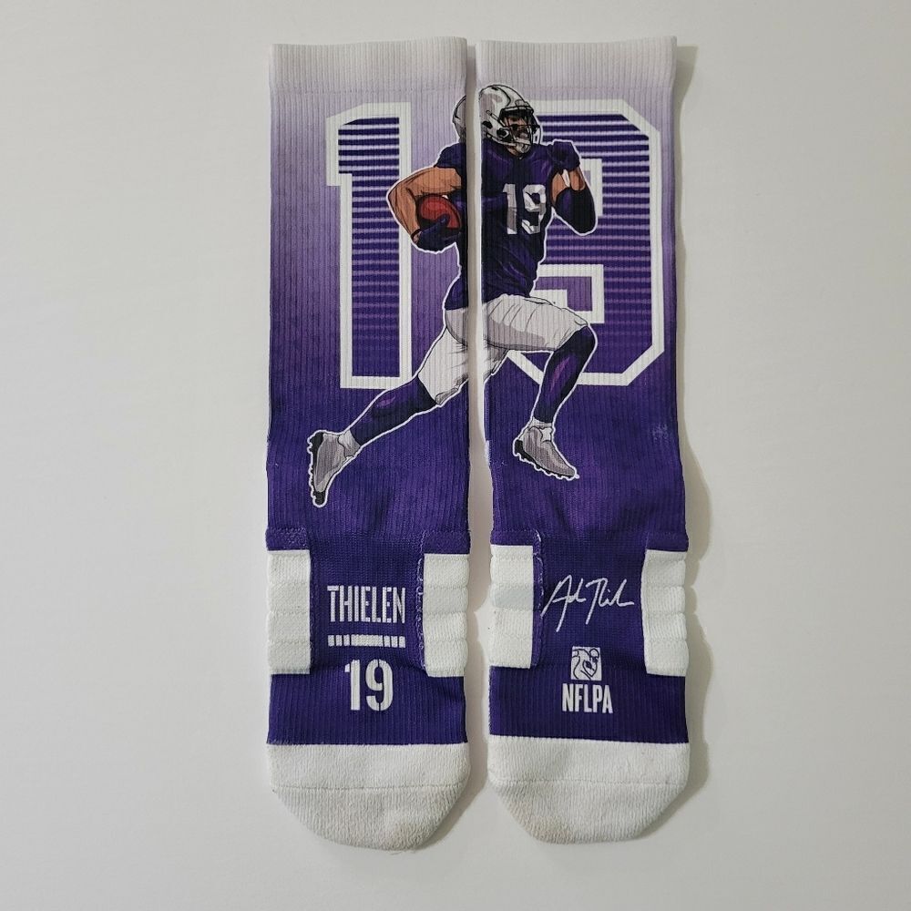 Adam Thielen Football Socks Vikings